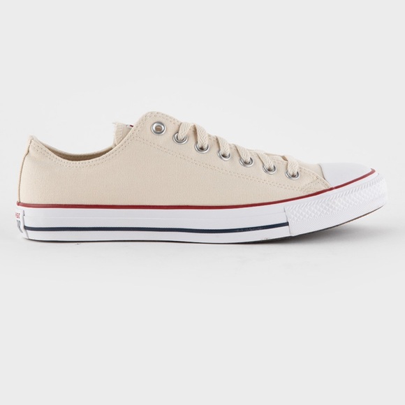 Converse All Star Chuck Taylor beige off-white low top lace up sneakers size 10 - Picture 1 of 10